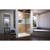DreamLine Flex 34 in. D x 42 in. W x 74 3/4 in. H Semi-Frameless Pivot Shower Door in Chrome with Center Drain Biscuit Base Kit