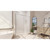 DreamLine Flex 30 in. D x 60 in. W x 74 3/4 in. H Semi-Frameless Pivot Shower Door in Chrome with Left Drain Biscuit Base Kit