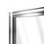 DreamLine Flex 36 in. D x 60 in. W x 74 3/4 in. H Semi-Frameless Pivot Shower Door in Chrome with Left Drain White Base Kit