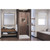 DreamLine Flex 32 in. D x 32 in. W x 74 3/4 in. H Semi-Frameless Pivot Shower Door in Brushed Nickel and Center Drain White Base
