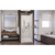 DreamLine Flex 36 in. D x 36 in. W x 76 3/4 in. H Semi-Frameless Shower Door in Brushed Nickel with White Base and Backwalls