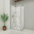 DreamLine Flex 36 in. D x 36 in. W x 74 3/4 in. H Semi-Frameless Pivot Shower Enclosure and White Base in Brushed Nickel