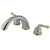 Kingston Brass Two Handle Roman Tub Filler Faucet - Polished Chrome/Polished Brass