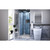 DreamLine Aqua Fold 36 in. D x 36 in. W x 74 3/4 in. H Frameless Bi-Fold Shower Door in Chrome with Biscuit Acrylic Base Kit