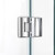 DreamLine Quatra Plus 34 in. D x 46 in. W x 72 in. H Frameless Hinged Shower Enclosure in Brushed Nickel