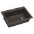 Ruvati 33 x 22 inch epiGranite Undermount or Drop-in Granite Composite Single Bowl Kitchen Sink - Espresso Brown - RVG1033ES