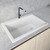 Ruvati 33 x 22 inch epiGranite Drop-in Topmount Granite Composite Single Bowl Kitchen Sink - Arctic White - RVG1033WH
