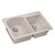 Ruvati 33 x 22 inch epiGranite Dual-Mount Granite Composite Double Bowl Kitchen Sink - Caribbean Sand - RVG1344CS