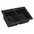 Ruvati 33 x 22 inch epiGranite Topmount Granite Composite Double Bowl Kitchen Sink - Midnight Black - RVG1388BK