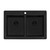 Ruvati 33 x 22 inch epiGranite Topmount Granite Composite Double Bowl Kitchen Sink - Midnight Black - RVG1388BK
