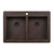 Ruvati 33 x 22 inch epiGranite Topmount Granite Composite Double Bowl Kitchen Sink - Espresso Brown - RVG1388ES