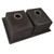 Ruvati 33 x 22 inch epiGranite Topmount Granite Composite Double Bowl Kitchen Sink - Espresso Brown - RVG1388ES