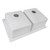 Ruvati 33 x 22 inch epiGranite Topmount Granite Composite Double Bowl Kitchen Sink - Arctic White - RVG1388WH
