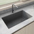 Ruvati 32 x 19 inch epiGranite Undermount Granite Composite Single Bowl Kitchen Sink – Urban Gray – RVG2033UG