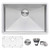 Ruvati 28-inch Undermount 16 Gauge Stainless Steel Kitchen Sink Rounded Corners Single Bowl - RVH7250