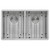 Ruvati 30-inch Undermount 50/50 Double Bowl Zero Radius 16 Gauge Stainless Steel Kitchen Sink - RVH7350