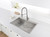 Ruvati 33 x 22 Drop-in Topmount 16 Gauge Zero Radius Stainless Steel Kitchen Sink Single Bowl - 1 hole - RVH8000