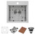 Ruvati 15 x 15 inch Workstation Drop-in Topmount Bar Prep RV Sink 16 Gauge Stainless Steel - RVH8215
