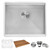 Ruvati 23" Workstation Ledge Bar Prep Kitchen Sink Undermount 16 Gauge Stainless Steel Single Bowl - RVH8308