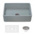 Ruvati 33 x 20 inch Fireclay Reversible Farmhouse Apron-Front Kitchen Sink Single Bowl - Horizon Gray - RVL2300GR