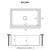 Ruvati 33 x 20 inch Fireclay Reversible Farmhouse Apron-Front Kitchen Sink Single Bowl - Horizon Gray - RVL2300GR