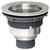 Ruvati Kitchen Sink Basket Strainer, Stainless Steel - RVA1025