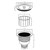 Ruvati Kitchen Sink Basket Strainer, Stainless Steel - RVA1025