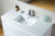 Vanity Art 48 Inch White Bathroom Vanity With Resin Top