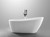 Vanity Art VA6522-S-PC Freestanding White Acrylic 55 inch x 28 inch Bathtub with Slotted Overflow and Drain