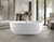 Vanity Art VA6906-L-PC 67" x 32" Freestanding Acrylic Soaking Bathtub with Slotted Overflow and Drain - White/Polished Chrome Trim