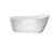 Vanity Art VA6904-L 67" x 29" Freestanding Acrylic Soaking Bathtub with Slotted Overflow and Drain