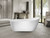 Vanity Art VA6904-L 67" x 29" Freestanding Acrylic Soaking Bathtub with Slotted Overflow and Drain