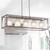 Vanity Art 10015AS Elegant Cut Crystal Glass 5 Light Linear Pendant Lighting - Antique Silver