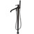 Kingston Brass Single Handle Floor Mount Roman Tub Filler Faucet with Hand Shower - Oil Rubbed Bronze