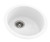 Swanstone KS00018RB.010 18 1/2" Undermount Or Drop-In Round Bowl Sink in White