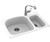 Swanstone KS03322LS.010 22 x 33 Undermount or Self-Rimming Double Bowl Sink in White