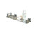 Valsan 53605GD Essentials Rectangular Shower Shelf with Braga Backplate 11 3/4" X 3 1/2" - Gold