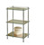 Valsan 57406GD Essentials Freestanding Three Tier Glass Shelf Unit with Feet 29 1/2" X 18 X 11" - Gold