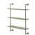 Valsan 67309MB Essentials Wall Mounted Three Tier Glass Shelf with Braga Backplates - Matte Black