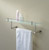 Valsan 675651MB Porto 19" Glass Shelf w/Towel Bar / Rail - Matte Black