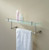 Valsan 675861UB Porto Glass Shelf w 24" Towel Bar / Rail - Unlacquered Brass