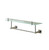 Valsan 676651PV Braga Square Base Glass Shelf with Gallery and Towel Bar 19 3/4" X 5 3/4" X 6" - Polished Brass