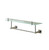 Valsan 676651UB Braga Square Base Glass Shelf with Gallery and Towel Bar 19 3/4" X 5 3/4" X 6" - Unlacquered Brass