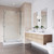 Vigo 36 in. L x 48 in. W x 79 in. H Pacifica Frameless Shower Enclosure With Right Sided Opening And Base  and with Brushed Nickel Hardware