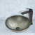 Vigo Simply Silver Glass Vessel Bathroom Sink Set With Blackstonian Vessel Faucet In Matte Black - 16 1/2 inch