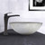 Vigo VGT609 Simply Silver Glass Vessel Bathroom Sink Set With Blackstonian Vessel Faucet In Matte Black