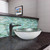 Vigo Simply Silver Glass Vessel Bathroom Sink Set With Blackstonian Vessel Faucet In Matte Black - 16 1/2 inch