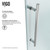 Vigo 36 in. L x 48 in. W x 79 in. H Winslow Frameless Sliding Door Shower Enclosure With Left Drain Base and with Stainless Steel Hardware