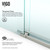 Vigo 36 in. L x 48 in. W x 79 in. H Winslow Frameless Sliding Door Shower Enclosure With Left Drain Base and with Stainless Steel Hardware