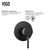 Vigo Jasmine Matte Stone Vessel Bathroom Sink Set With Olus Wall Mount Faucet In Matte Black - 15 5/8 inch